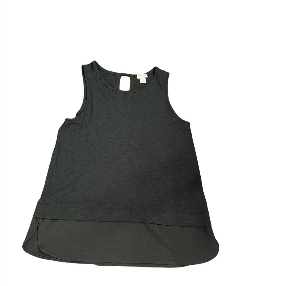 J Crew black tank sleeveless size small‎